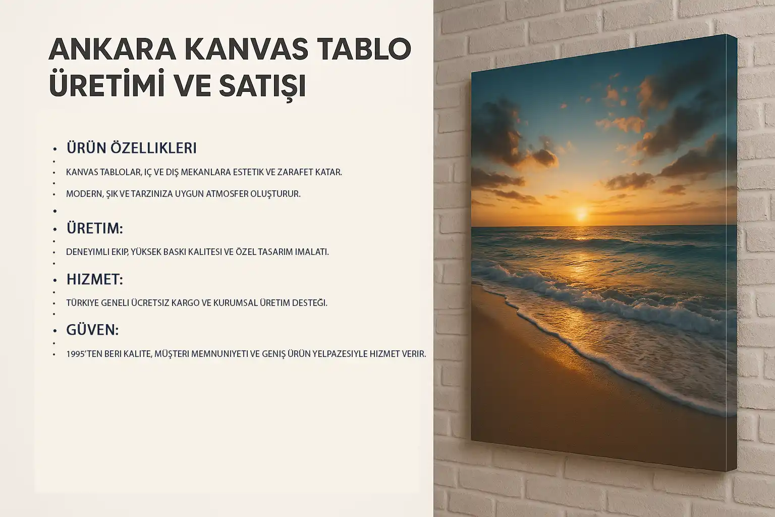 Ankara Kanvas Tablo Üretimi ve Satışı